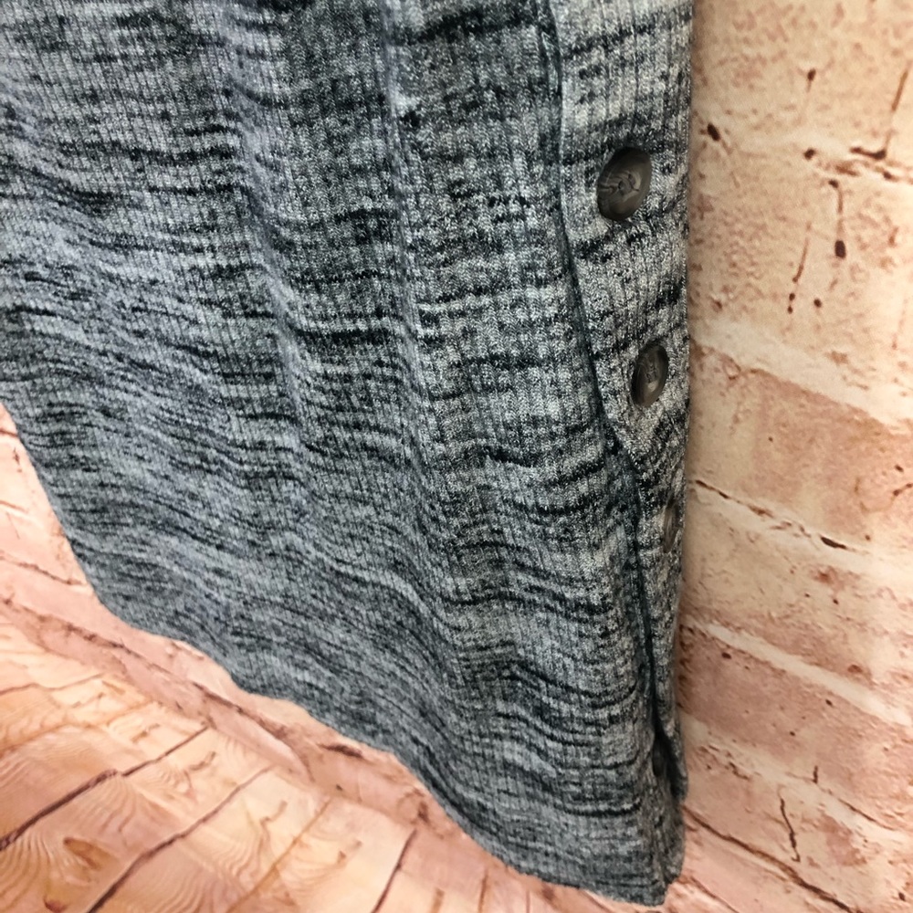Anthropologie Gray Marled Midi Pencil Skirt